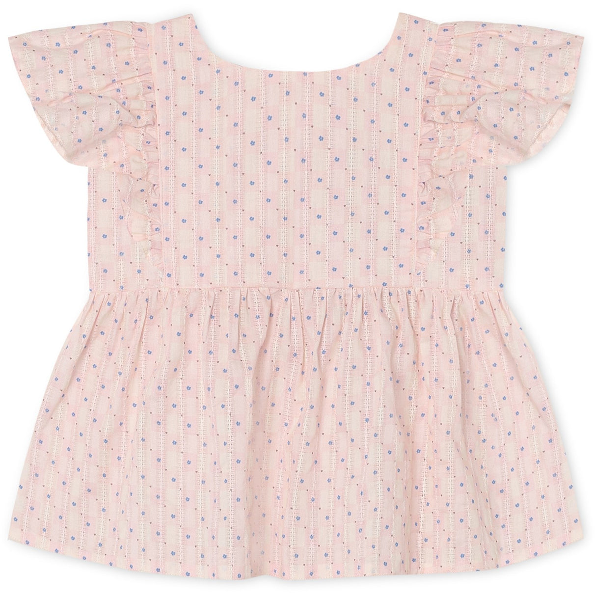 Fliink Chalk Pink Check Aop Zorro Sl Top
