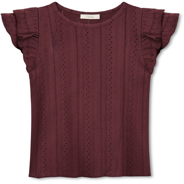 Fliink Burgendy Gabby Ss Bluse