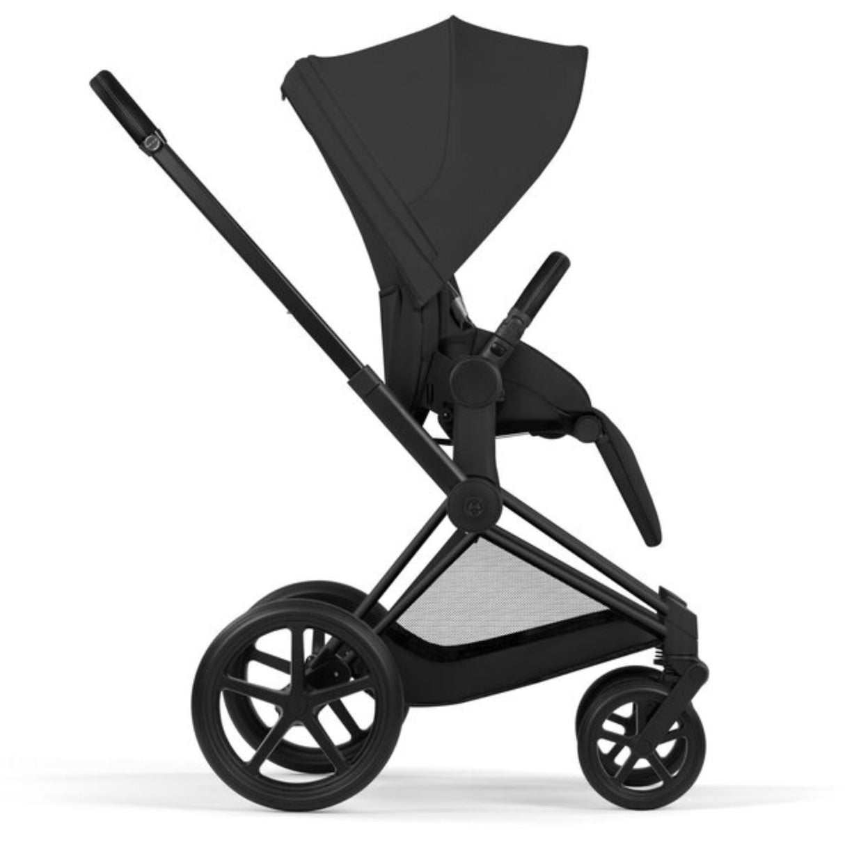 Cybex Sepia Black/Black Priam Comfort Matt Black Inklusiv Foldbar Liggedel