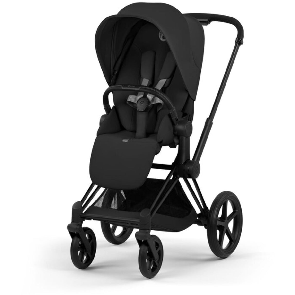 Cybex Sepia Black/Black Priam Comfort Matt Black Inklusiv Foldbar Liggedel