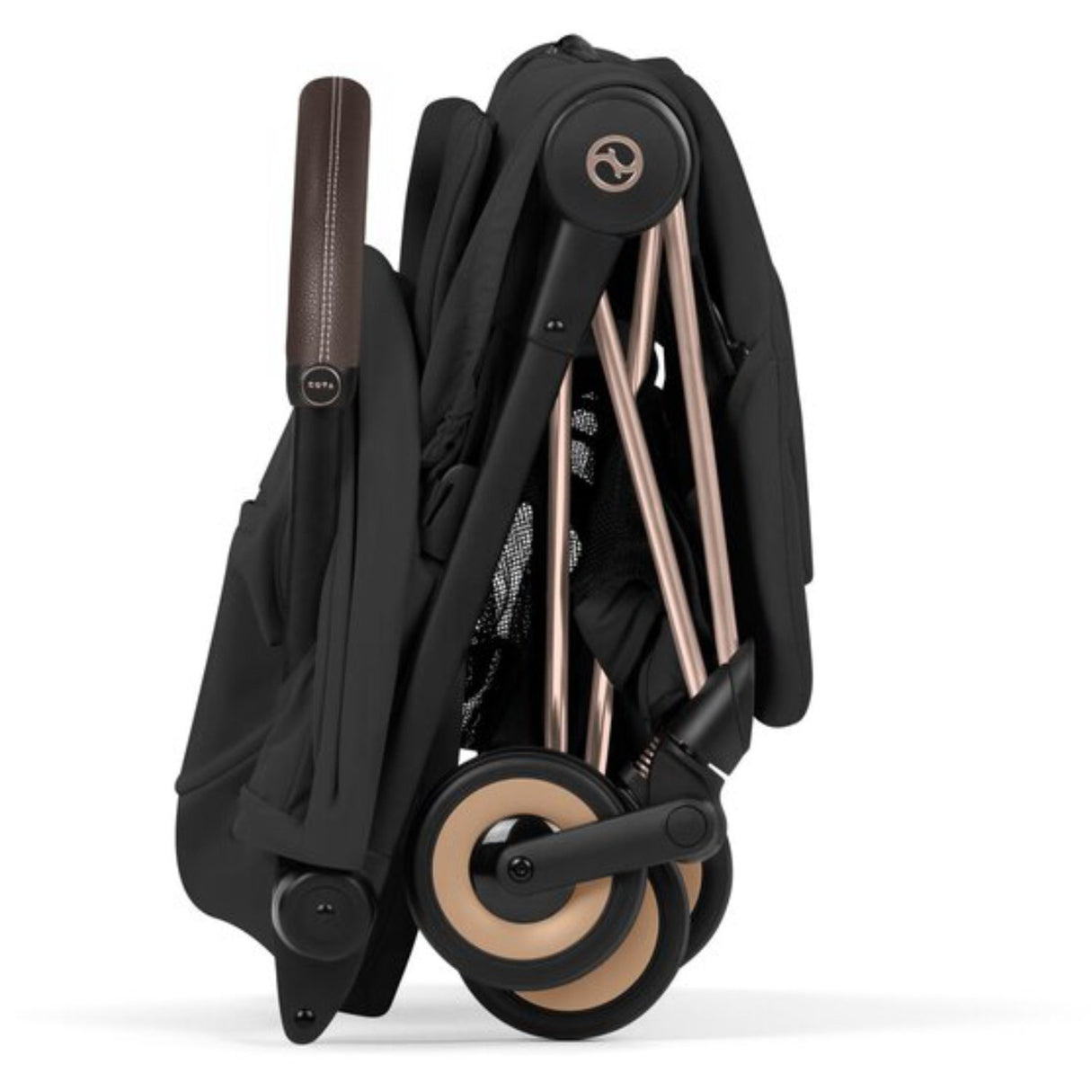 Cybex Sepia Black/Black Coÿa Comfort Rosegold Inklusiv Foldbar Liggedel