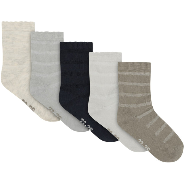 Minymo Night Gray Strømper M/ Strik 5-Pack
