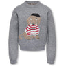 kids ONLY Medium Grey Melange Dachshund Kogteddy L/S Pullover Knt Noos