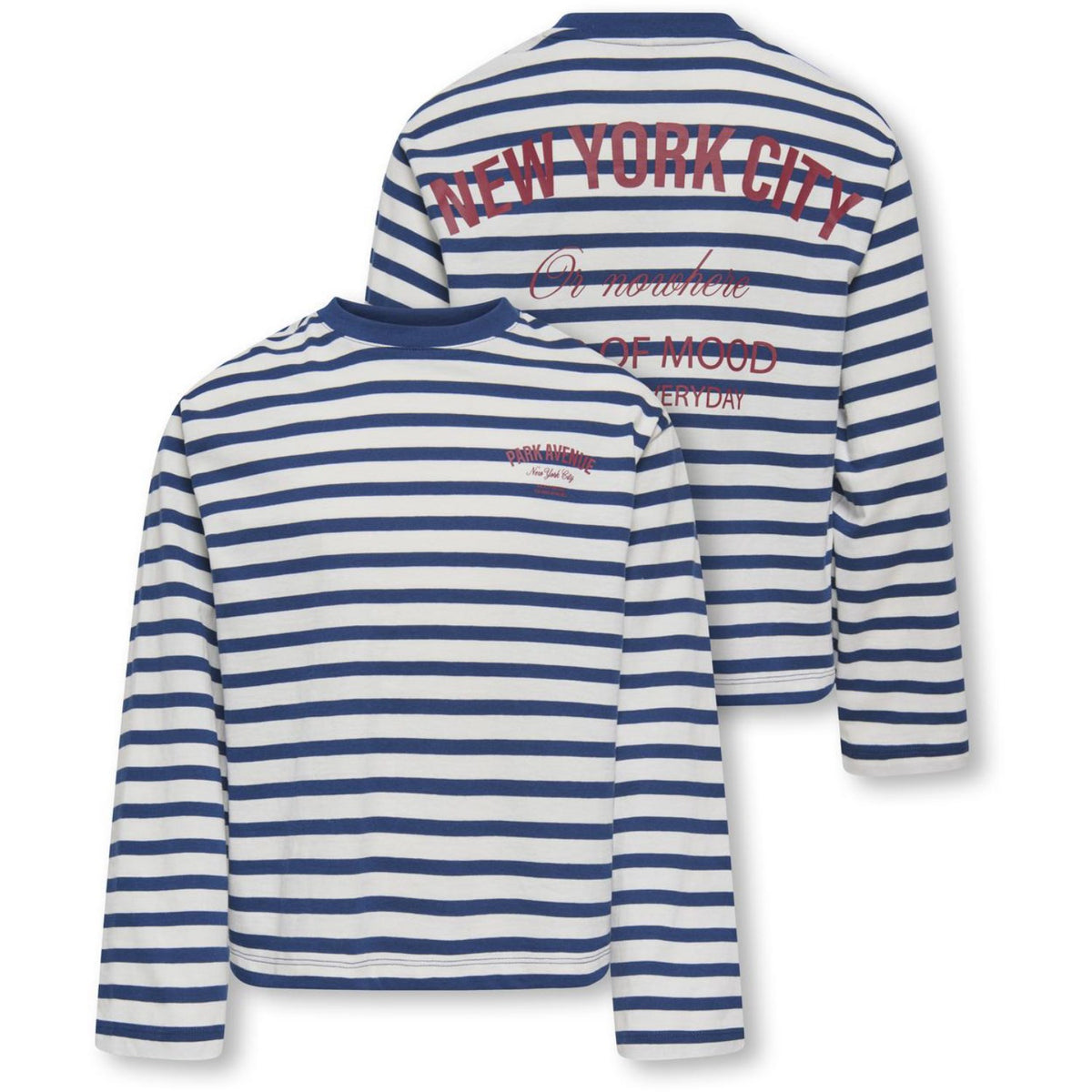 kids ONLY Cloud Dancer Navy Peony (Ida) Print Park Koglida L/S Stripe Top Jrs