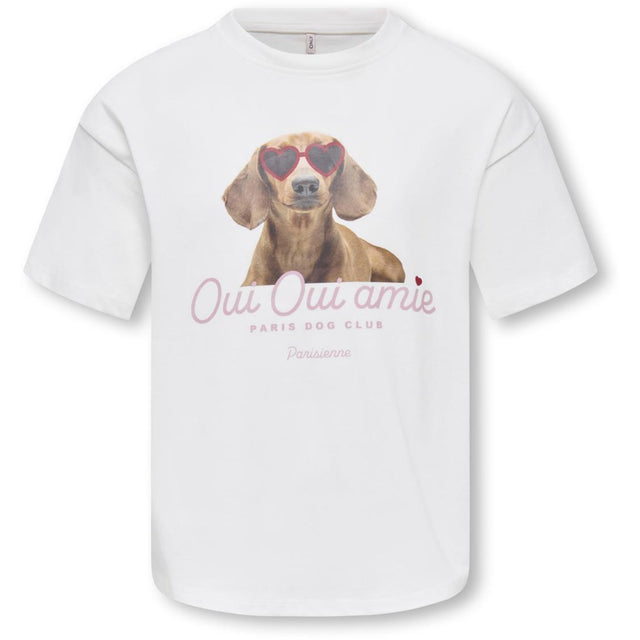 kids ONLY Cloud Dancer Oui Kogbilly Ss Relax Print Tee Jrs