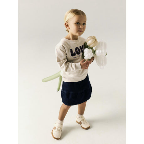 Name It Dark Blue Denim Nmfliv Dnm Glitter Nederdel 1208-Lu
