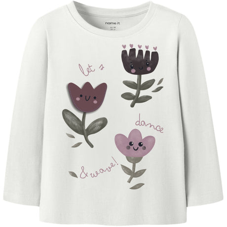 Name It Cloud Dancer Nmfonelia Ls Top Æske