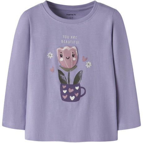 Name It Heirloom Lilac Nmfonelia Ls Top Æske