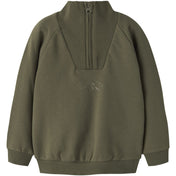 Name It Olive Night Nmmoscar Ls Nreg Half Zip Sweat Bru