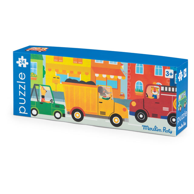 Moulin Roty Puslespil 24 Brk - Biler - Les Popipop