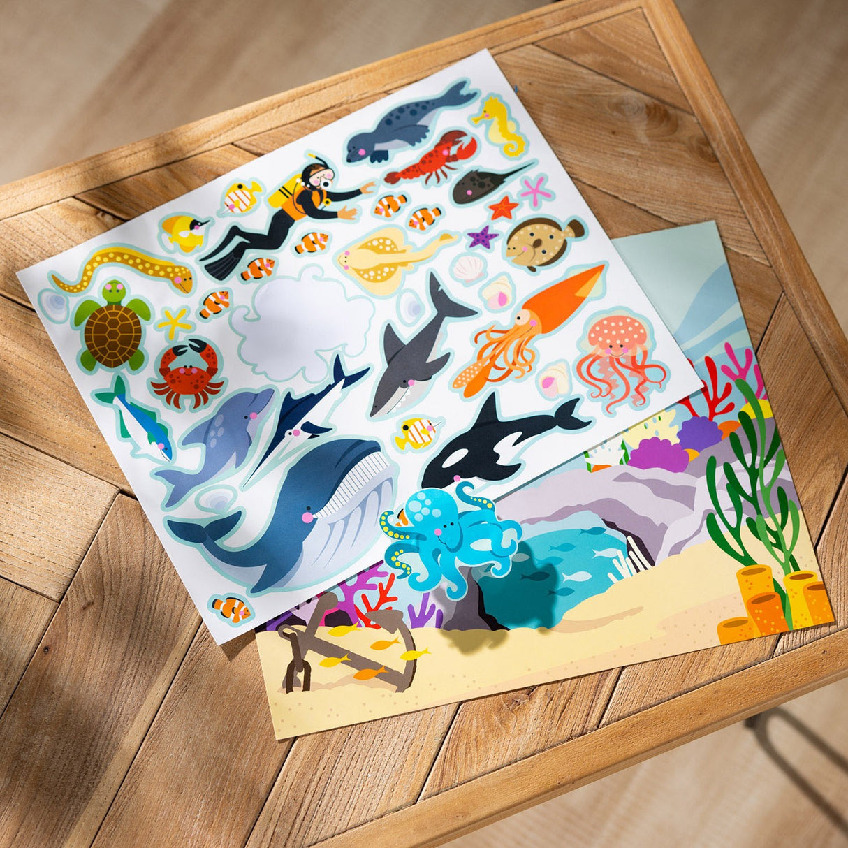 Melissa & Doug Grøn Reusable Sticker Pad Habitats