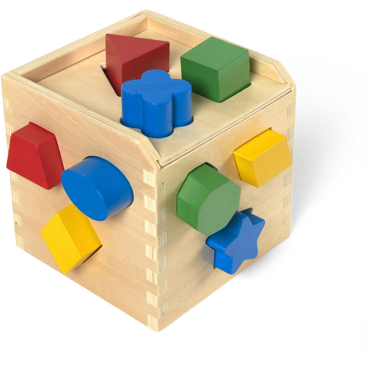 Melissa & Doug Multifarvet Sorteringskasse Kube Træ