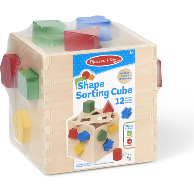 Melissa & Doug Multifarvet Sorteringskasse Kube Træ