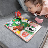 Melissa & Doug Multifarvet Wooden Chunky Puzzle Farm Animals