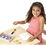 Melissa & Doug Multifarvet Wooden Stamp Set Happy Handles
