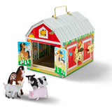 Melissa & Doug Multifarvet Aktivitetslegetøj Lade I Træ Med Hængsler