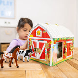 Melissa & Doug Multifarvet Aktivitetslegetøj Lade I Træ Med Hængsler