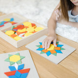 Melissa & Doug Multifarvet Mønster-Leg - Træ - Sæt Med Klodser Og Plader