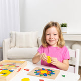 Melissa & Doug Multifarvet Mønster-Leg - Træ - Sæt Med Klodser Og Plader