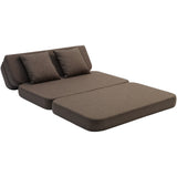 by KlipKlap Brown Sand KK 3 Fold Sofa 120 Cm
