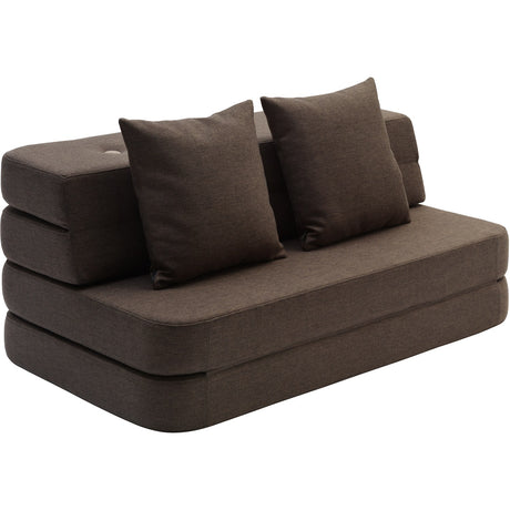 by KlipKlap Brown Sand KK 3 Fold Sofa 120 Cm