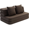 by KlipKlap Brown Sand KK 3 Fold Sofa 120 Cm