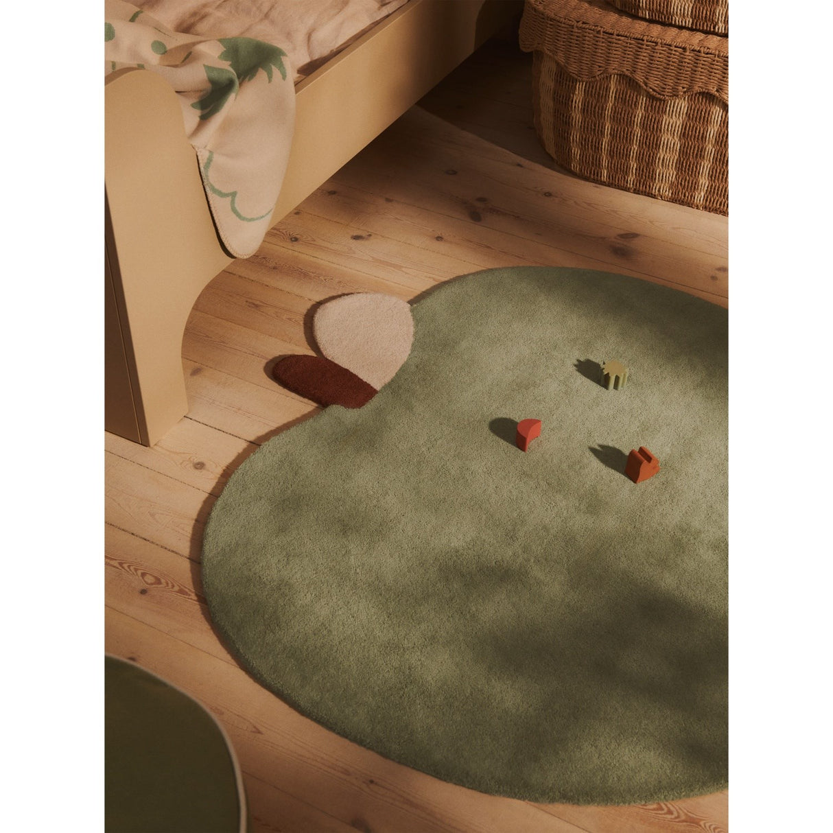 Ferm Living Tea Green/Parchment Skye Tæppe