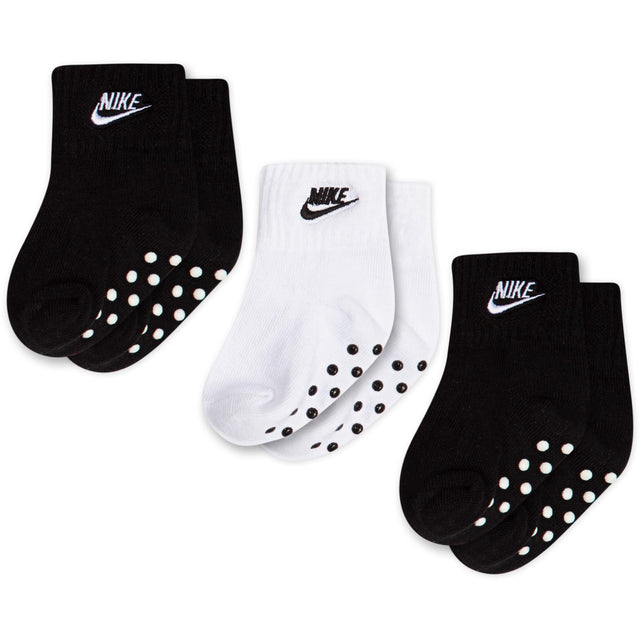 NIKE Black Core Futura Gripper 3-Pak Strømper