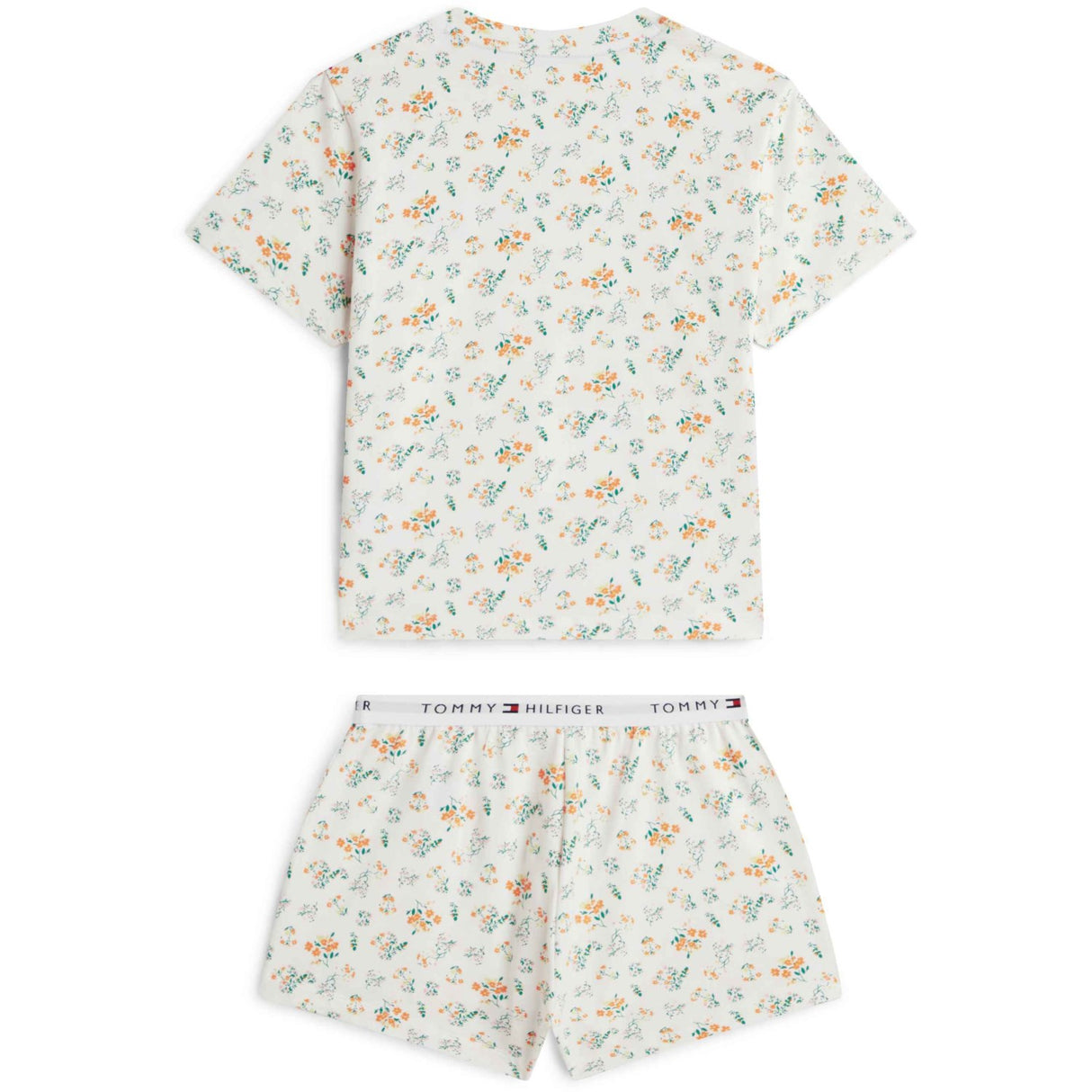 Tommy Hilfiger Traditional Floral Ecru Ss Pj Sæt