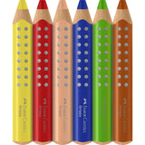 Faber-Castell Grippy XXL Jumbo 6 Ass+Spidser