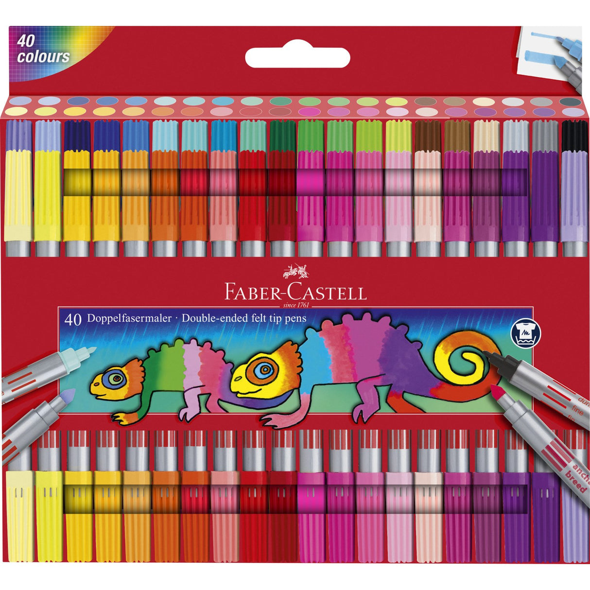 Faber-Castell Tusser Dobbelt Tyk/Tynd 40 Stk