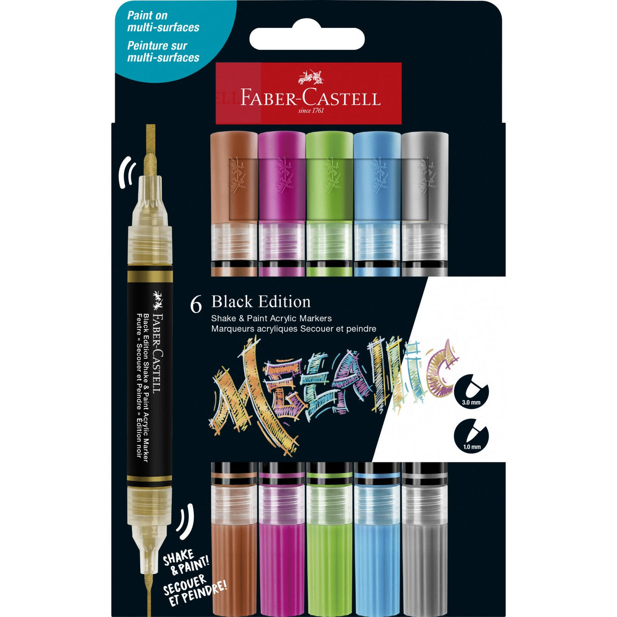 Faber-Castell Akryl Marker 6 Stk Metallic