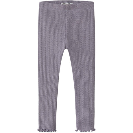 Name It Lavender Gray Melange Nmfblitta Slim Leggings