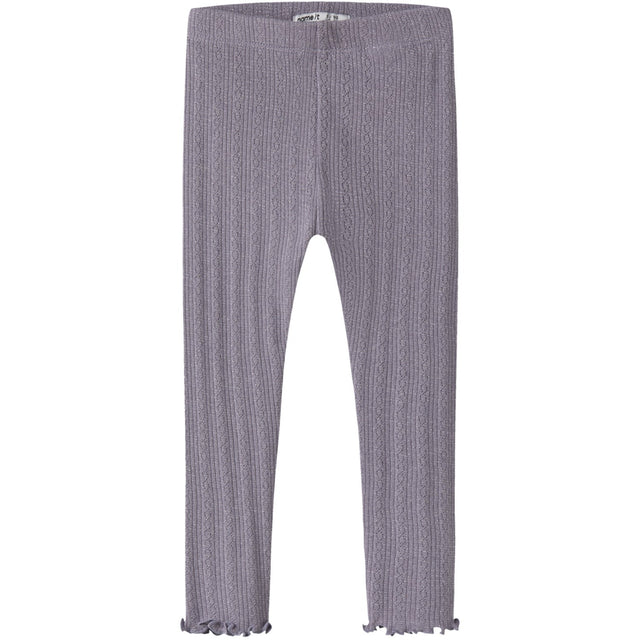 Name It Lavender Gray Melange Nmfblitta Slim Leggings