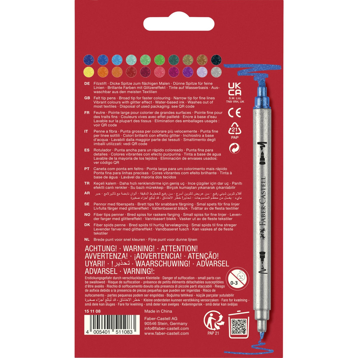 Faber-Castell Tusser Dobbelt 20 Stk