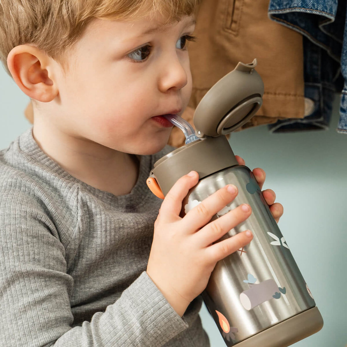 DonebyDeer Sand Tiny Trails Insulated Sugerør Flaske