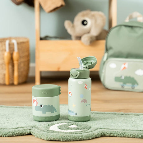 DonebyDeer Green Playground Insulated Sugerør Flaske