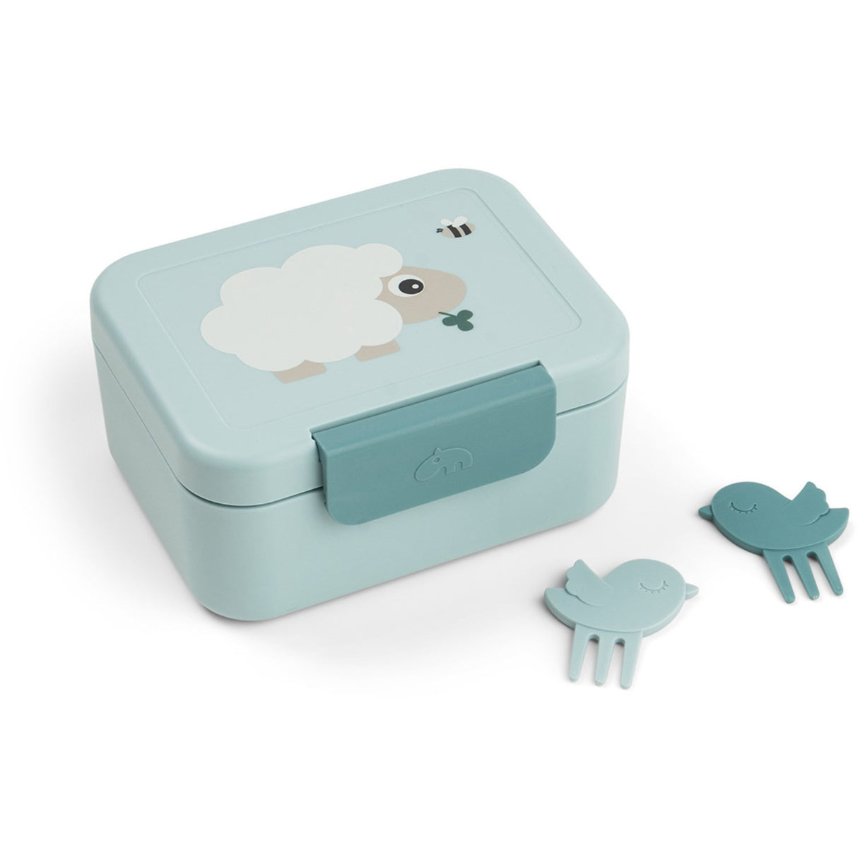 DonebyDeer Blue Tiny Farm Tiny Lunch Æske Med Snack Picks