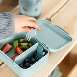 DonebyDeer Blue Tiny Farm Tiny Lunch Æske Med Snack Picks