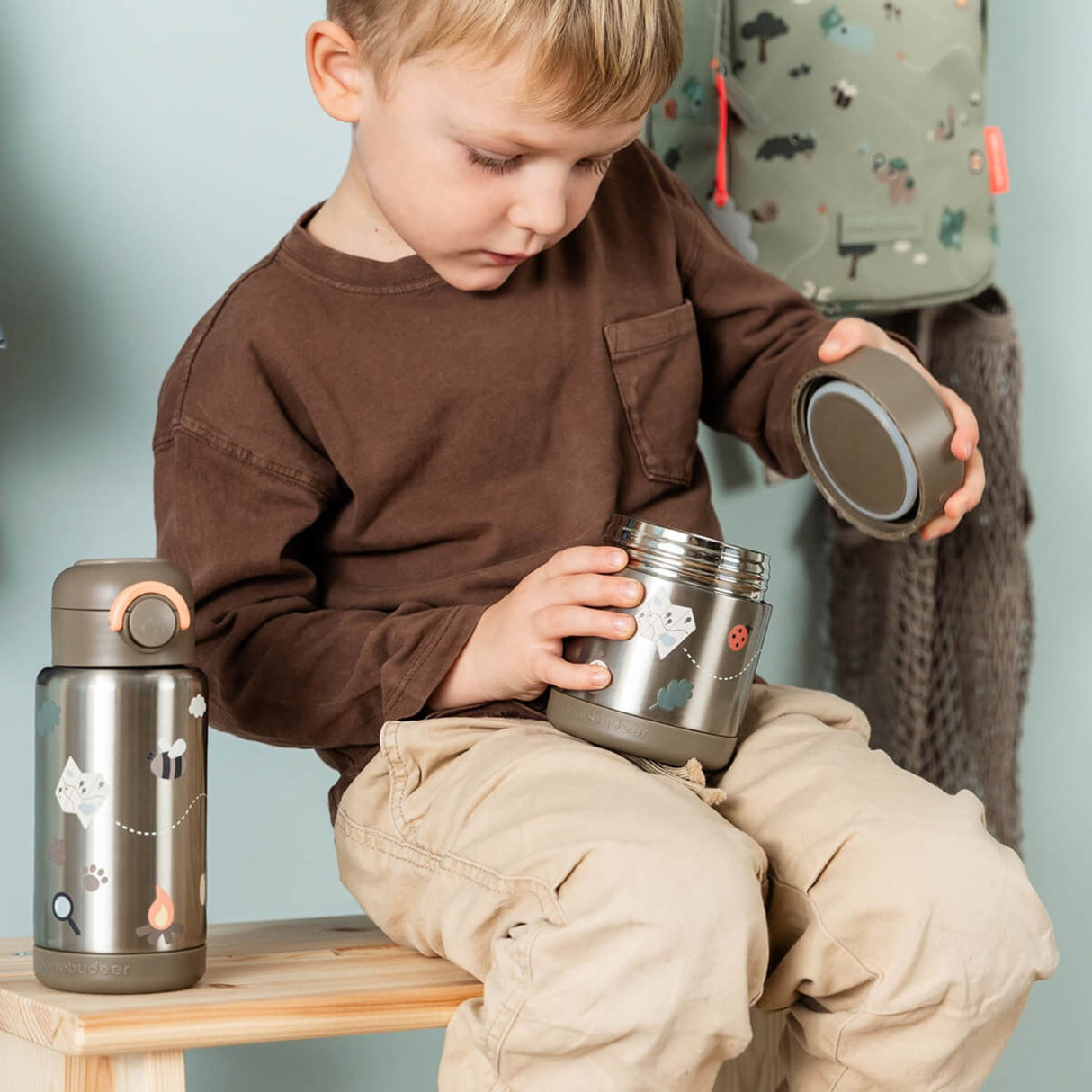 DonebyDeer Sand Tiny Trails Insulated Food Jar