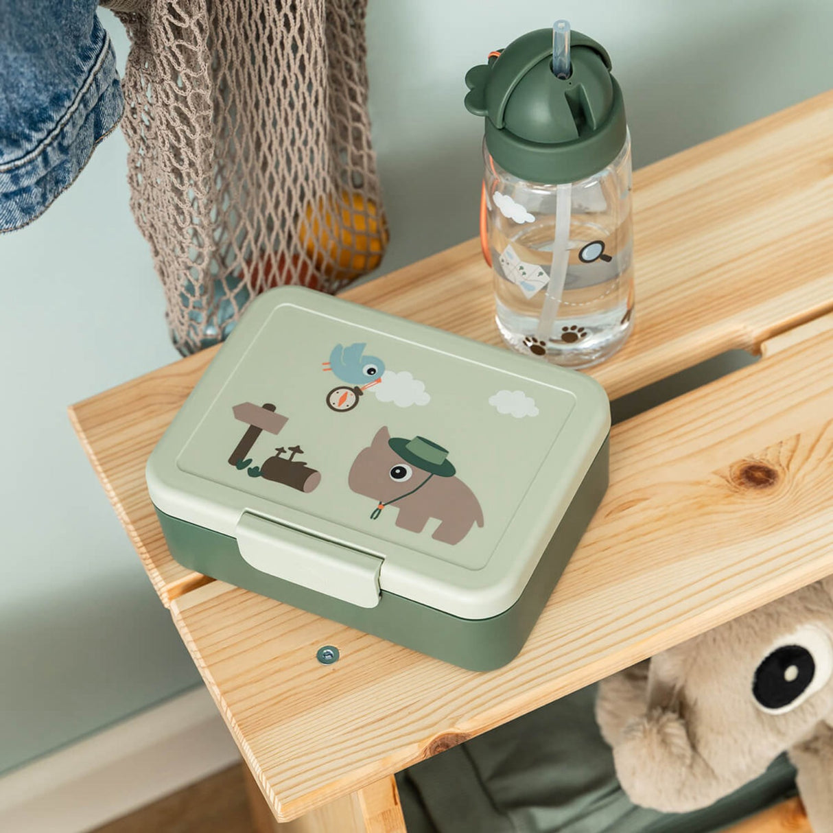 DonebyDeer Green Tiny Trails Lunch Æske Med Divider