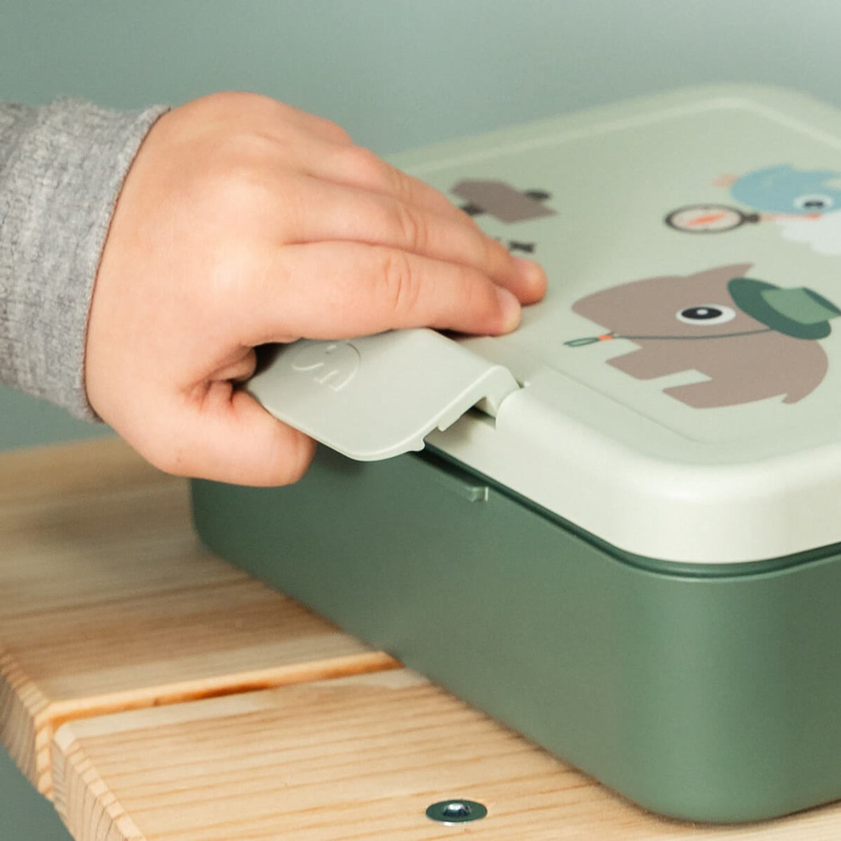 DonebyDeer Green Tiny Trails Lunch Æske Med Divider