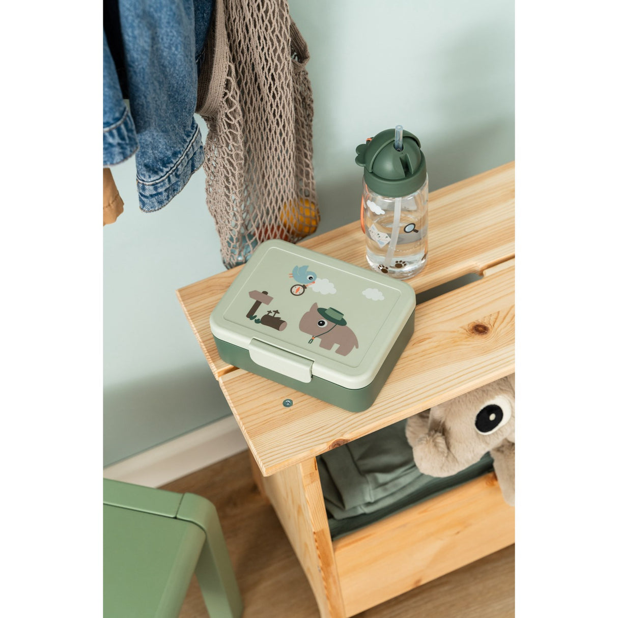 DonebyDeer Green Tiny Trails Lunch Æske Med Divider