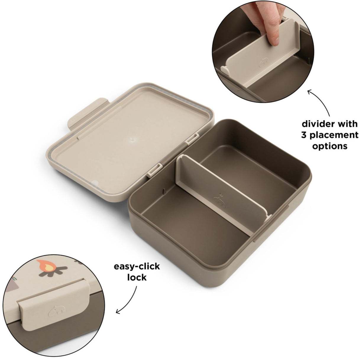 DonebyDeer Sand Tiny Trails Lunch Æske Med Divider