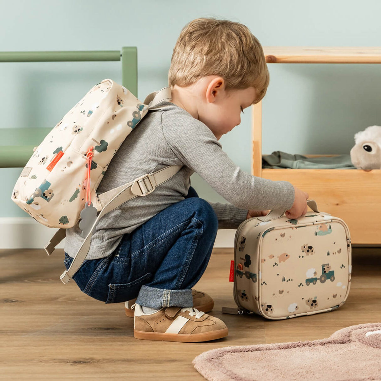 DonebyDeer Sand Tiny Farm Tiny Insulated Lunch Taske