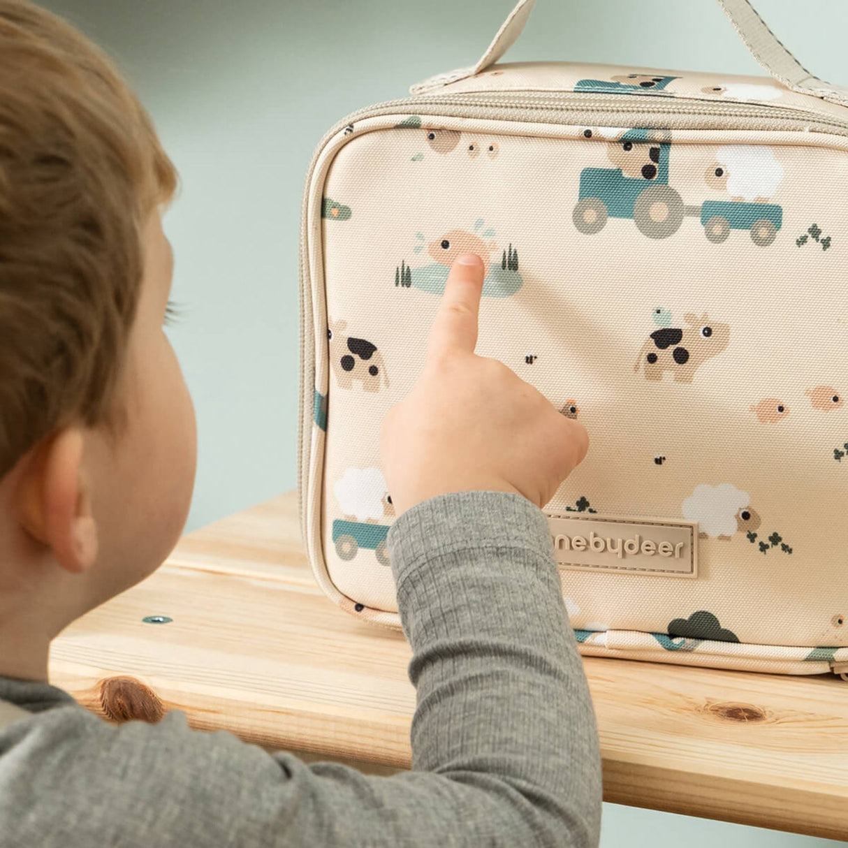 DonebyDeer Sand Tiny Farm Tiny Insulated Lunch Taske