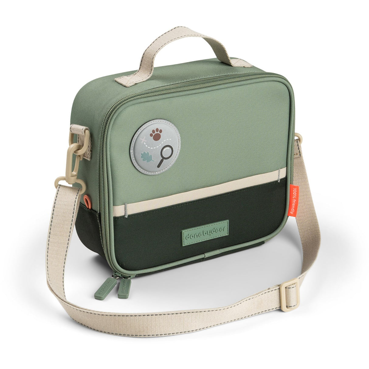 DonebyDeer Green Tiny Trails Insulated Lunch Taske