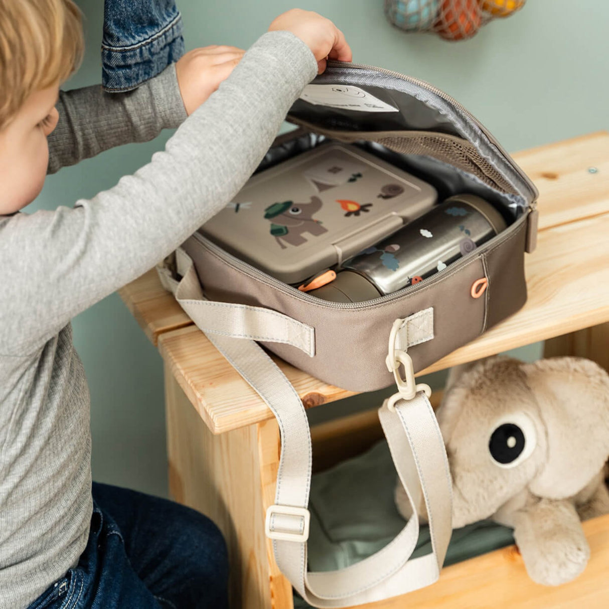 DonebyDeer Sand Tiny Trails Insulated Lunch Taske