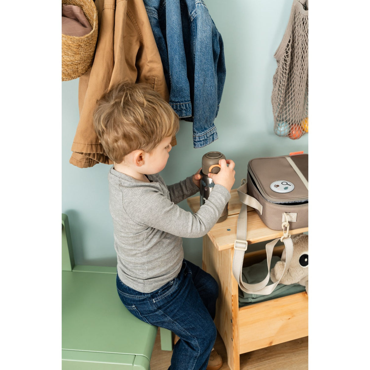 DonebyDeer Sand Tiny Trails Insulated Lunch Taske