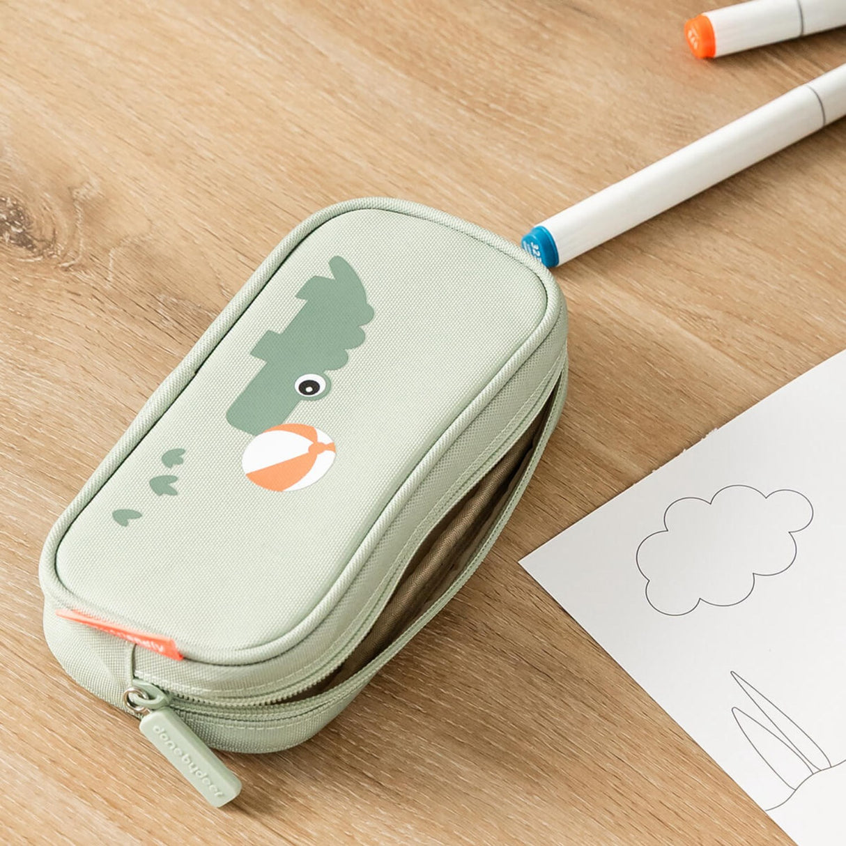 DonebyDeer Green Playground Pencil Case